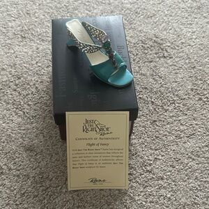 Just The Right Shoe  by Raine Turquoise Heels flight of fancy